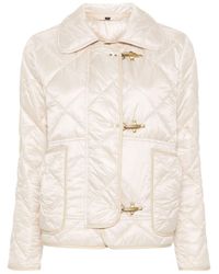 Fay - Quilted Mini 3-Hook Caban Jacket - Lyst