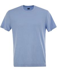 Fedeli - Stretch Linen Short-Sleeved T-Shirt - Lyst