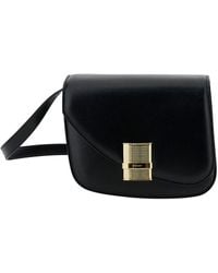 Ferragamo - 'Fiamma S' Shoulder Bag With Logo Detail And Oblique Flap - Lyst