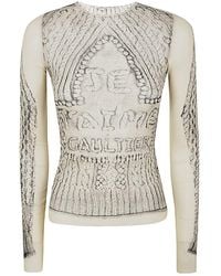 Jean Paul Gaultier - Mesh Long Sleeve Top Printed "pull Je T`aime" Clothing - Lyst