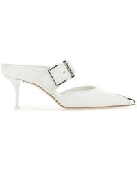 Alexander McQueen - Pointed-toe Buckled Mules - Lyst