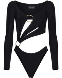 Louisa Ballou - Long Sleeve Cut-Out Bodysuit - Lyst