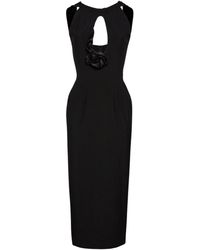 Magda Butrym - Wool Midi Dress With Keyhole Opening - Lyst