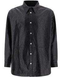 Acne Studios - Leather Overshirt Jacket - Lyst