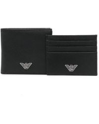 Emporio Armani - Leather Wallet And Card Case Set - Lyst