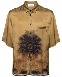 Laneus - Palm Tree Print Shirt - Lyst