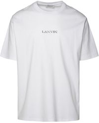 Lanvin - White Cotton T-shirt - Lyst