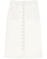 Courreges - Courreges "Denim Midi Skirt With Multif - Lyst