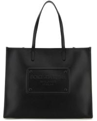 Dolce & Gabbana - Leather Shopping Bag - Lyst