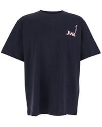JW Anderson - Crewneck T-Shirt With Logo Detail On The Front And Maxi Slogan Print On The Rear - Lyst