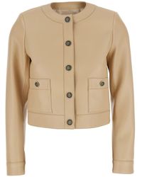 Twinset - Crewneck Jacket With Logo Buttons - Lyst
