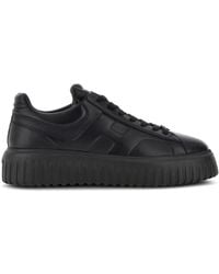 Hogan - Leather Sneakers With Textured Sole - Lyst