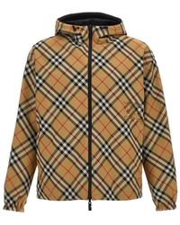 Burberry - Check Print Reversible Jacket - Lyst