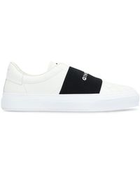 Givenchy - City Court Logo-embroidered Leather Low-top Trainers - Lyst