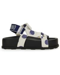 Moschino - Polka Dot Wide Strap Sandals - Lyst