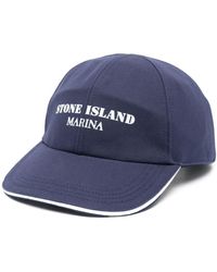 Stone Island - Logo Cotton Baseball Cap - Lyst