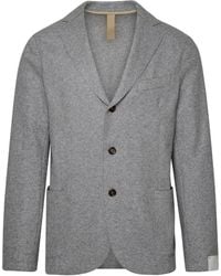 Eleventy - Gray Wool Blazer Jacket - Lyst