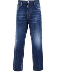 DSquared² - Five-Pocket Jeans With Faded Effect And Logo Patch On The Back - Lyst