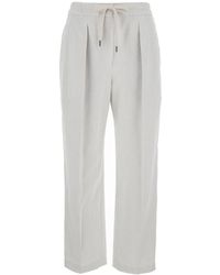 Brunello Cucinelli - Relaxed Pants With Drawstring - Lyst