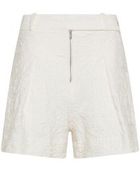 Jil Sander - High-Waisted Structured Cotton Shorts - Lyst