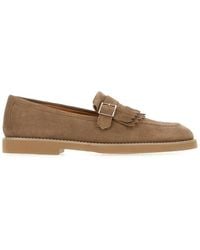 Doucal's - Suede Monk-Strap Shoes - Lyst