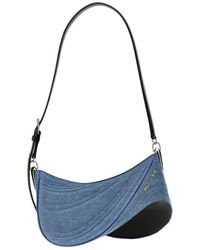 Mugler - Denim Spiral Curve Shoulder Bag - Lyst