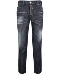 DSquared² - Slim-Fit Jeans With Distressed Detailing - Lyst