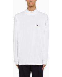 Needles - White T Shirt With Embroidery - Lyst