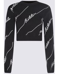 ROTATE BIRGER CHRISTENSEN - Cotton And Wool Blend Logo Sweater - Lyst