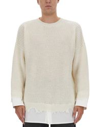 MM6 by Maison Martin Margiela - Shirt Bottom Sweater - Lyst