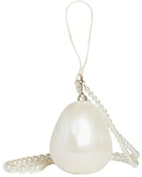 Simone Rocha - Bell Charm Micro Egg Bag With Pearl Crossbody Bags - Lyst