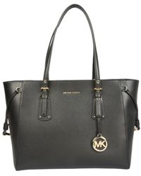 Michael Kors Voyager Coated Canvas Tote in Brown | Lyst