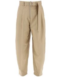 Jil Sander - Cotton Pants With Removable Belt - Lyst