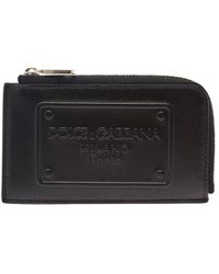 Dolce & Gabbana - Card-Holder With Tonal Logo Plaque - Lyst