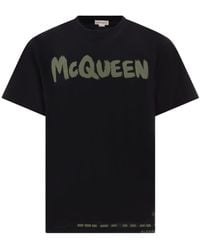 Alexander McQueen - Alexander Mc Queen Mc Queen Graffiti T Shirt - Lyst