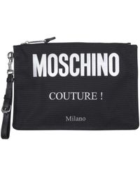 Moschino Clutch With Logo - Black