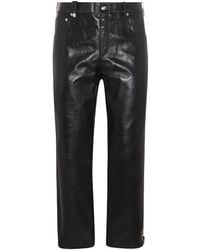Alexander McQueen - Black Leather Biker Pants - Lyst