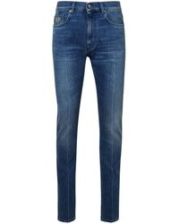 Versace - Light Blue Cotton Jeans - Lyst