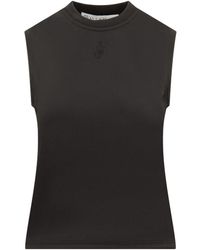 JW Anderson - Tank Top With Embroidered Logo - Lyst