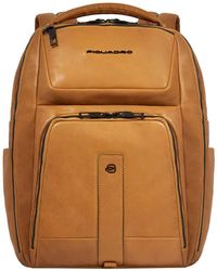 Piquadro - 15.5" Leather Laptop Backpack Bags - Lyst