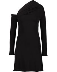 Courreges - Dress Twist One Sleeve Crepe Jersey - Lyst