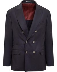 Brunello Cucinelli - Double-Breasted Jacket - Lyst