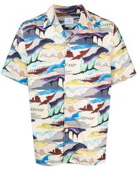 Paul Smith - Cream Multicolour Cotton Shirt - Lyst