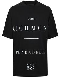 John Richmond - T-Shirt With Central Logo For - Lyst