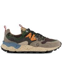 Flower Mountain - Yamano 3 Uni Dark Grey And Brown Suede And Fabric Sneakers - Lyst