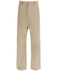 MM6 by Maison Martin Margiela - Loose Straight Leg Pants With A - Lyst