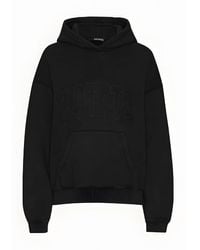ROTATE BIRGER CHRISTENSEN - Felpa Nera Oversize Con Logo - Lyst