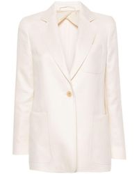 Max Mara - Linen Single-Breasted Blazer Jacket - Lyst