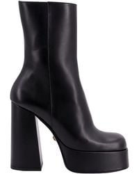 Versace - Women Metallic Aevitas Platform Boots - Lyst