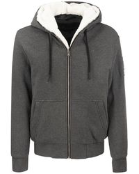 Faux fur shop lined sweatshirt